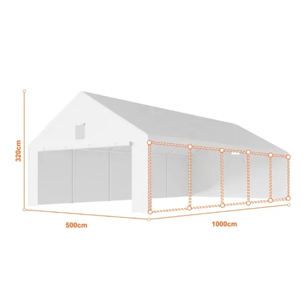 garazni-sotor-5x10m-3 Garažni šotor 5×10 m